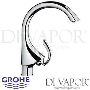 Grohe K4 Single-Lever Sink Mixer (1/2 Inch) - 2005 to 2010 - Kitchen Tap Spare Parts 33786000 GEN1
